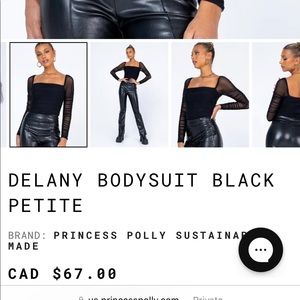 Princess Polly Recycled Fibers Delany Bodysuit